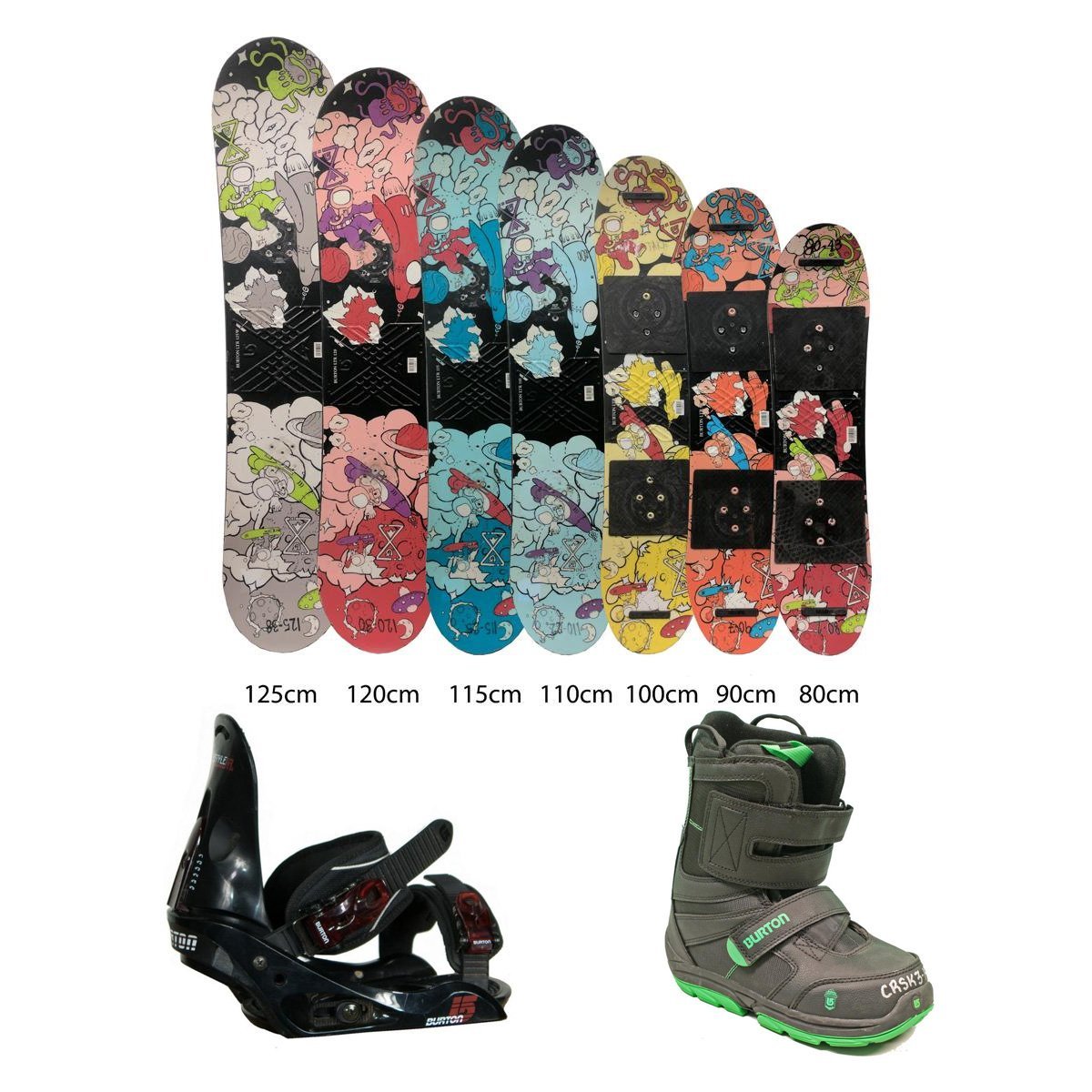 Burton LTR Cruzer 100,110,120,130,140CM Snowboard Package Beginner-Intermediate Burton LTR Cruzer 100,110,120,130,140CM Snowboard Package Beginner-Intermediate