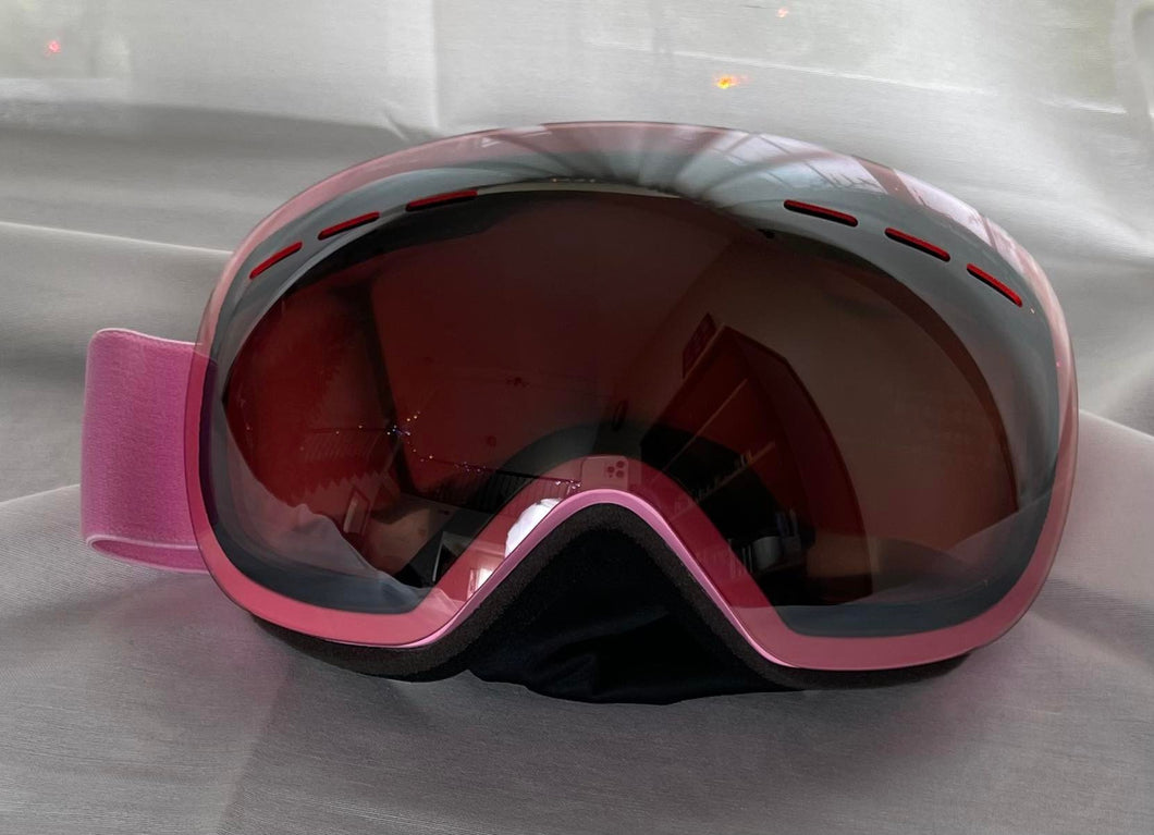 Spherical Ski Goggles Anti Fog Colorful (MultiChrome Smokey Black Pink Red Blue Mirrored)